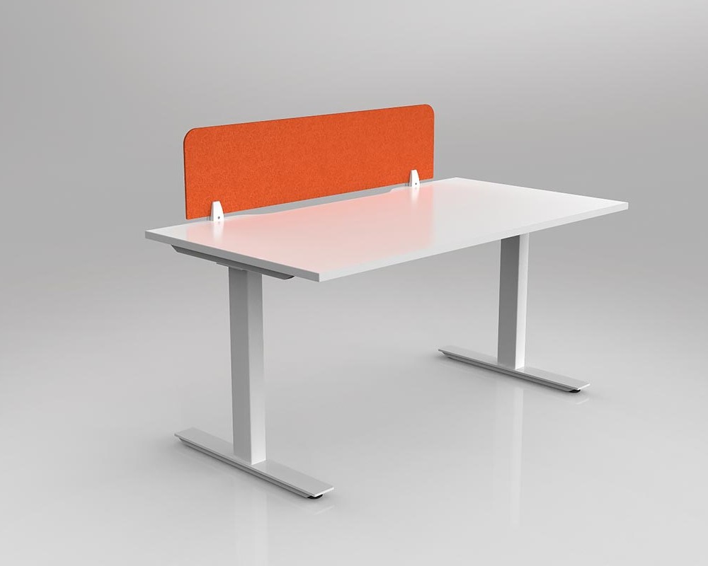 Agile Fixed Height Desk with Acoustic Screen